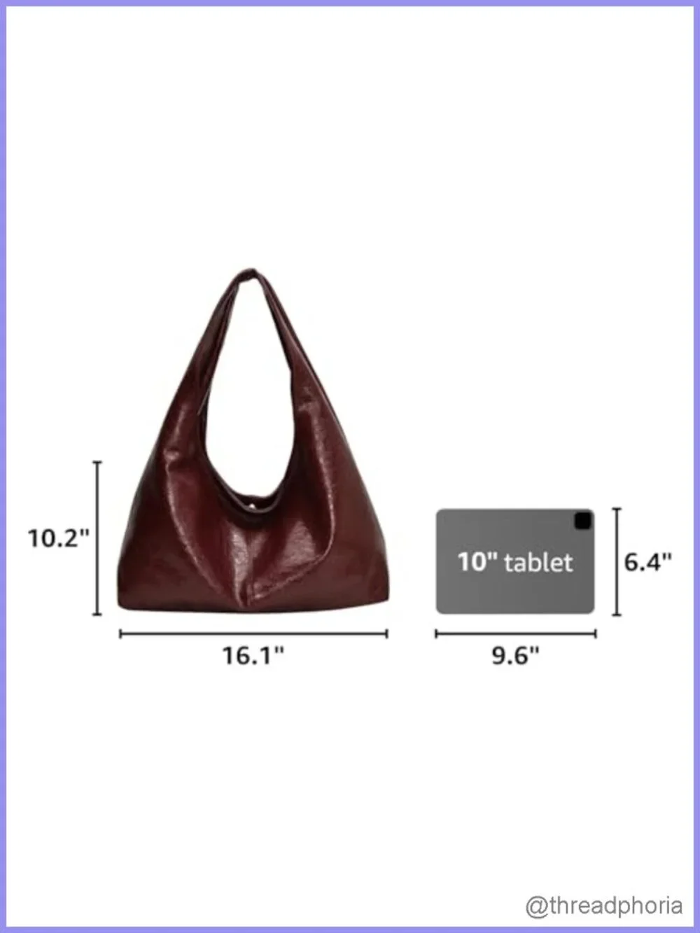 Large Slouchy Hobo Tote Bag Faux Leather Work Tote
